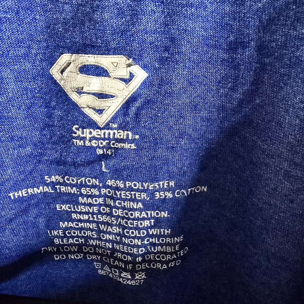 DC Comics Blue Superman Logo Shirt - Picture 3 of 3